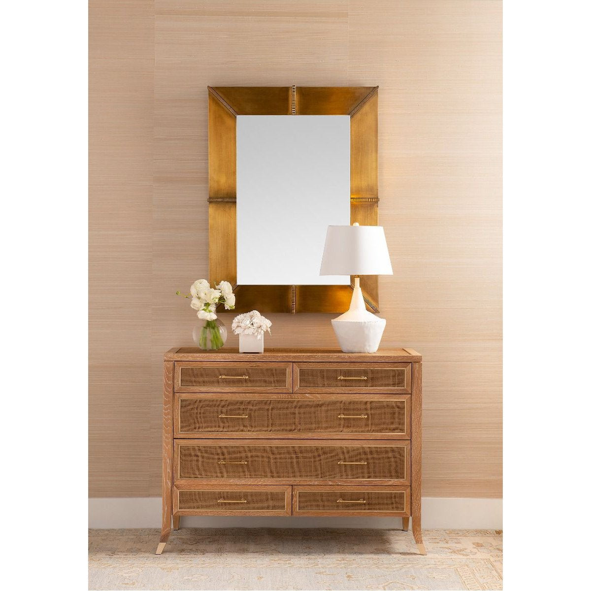 Villa &amp; House Brea Mirror - Antique Brass