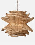 Made Goods Alondra Wavy Rattan 30-Inch Chandelier