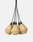 Made Goods Nashua 5-Light Interchangeable Rattan Chandelier