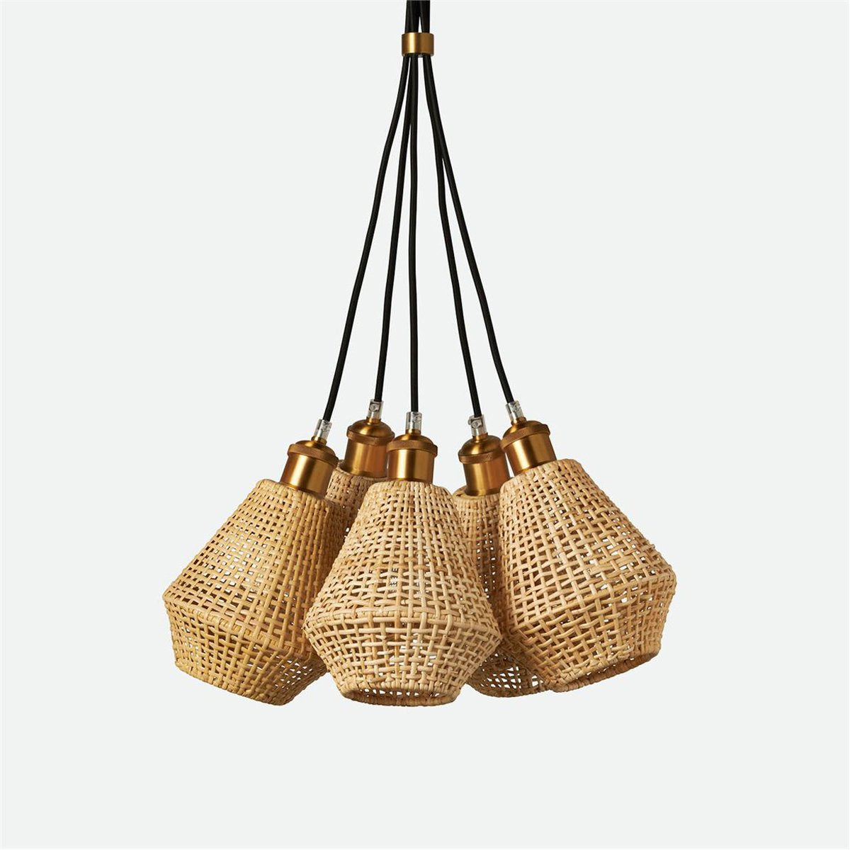 Made Goods Nashua 5-Light Interchangeable Rattan Chandelier