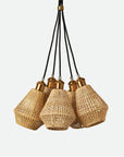 Made Goods Nashua 5-Light Interchangeable Rattan Chandelier