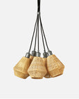 Made Goods Nashua 5-Light Interchangeable Rattan Chandelier