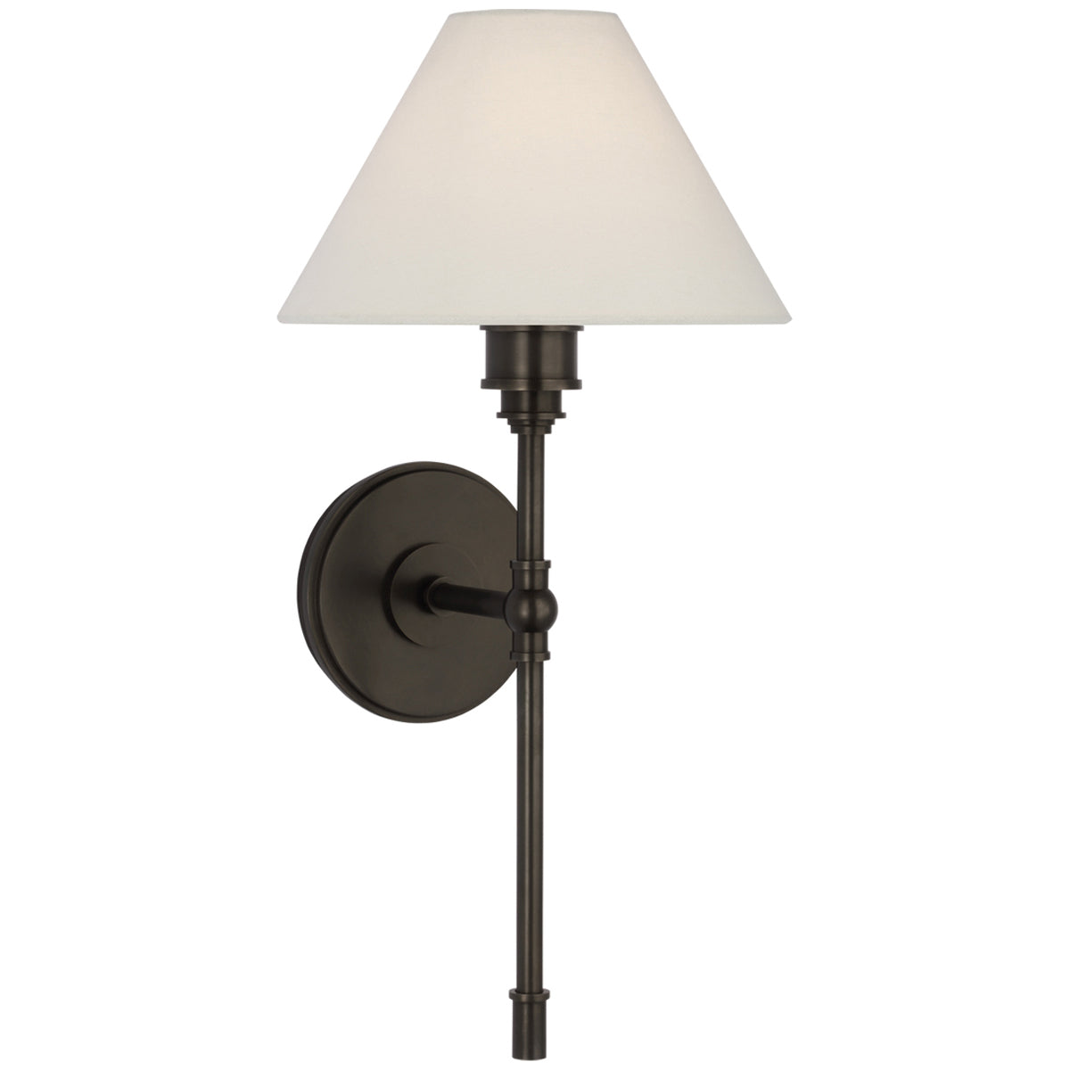 Visual Comfort Parkington Large Tail Sconce with Linen Shade