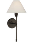 Visual Comfort Parkington Large Tail Sconce with Linen Shade