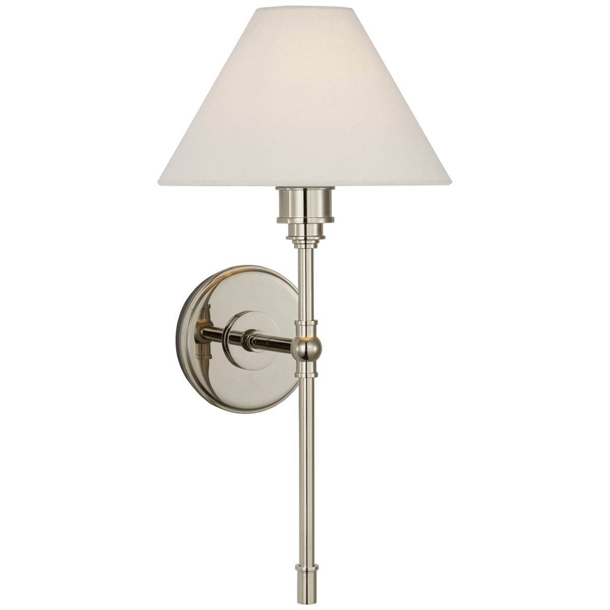 Visual Comfort Parkington Large Tail Sconce with Linen Shade