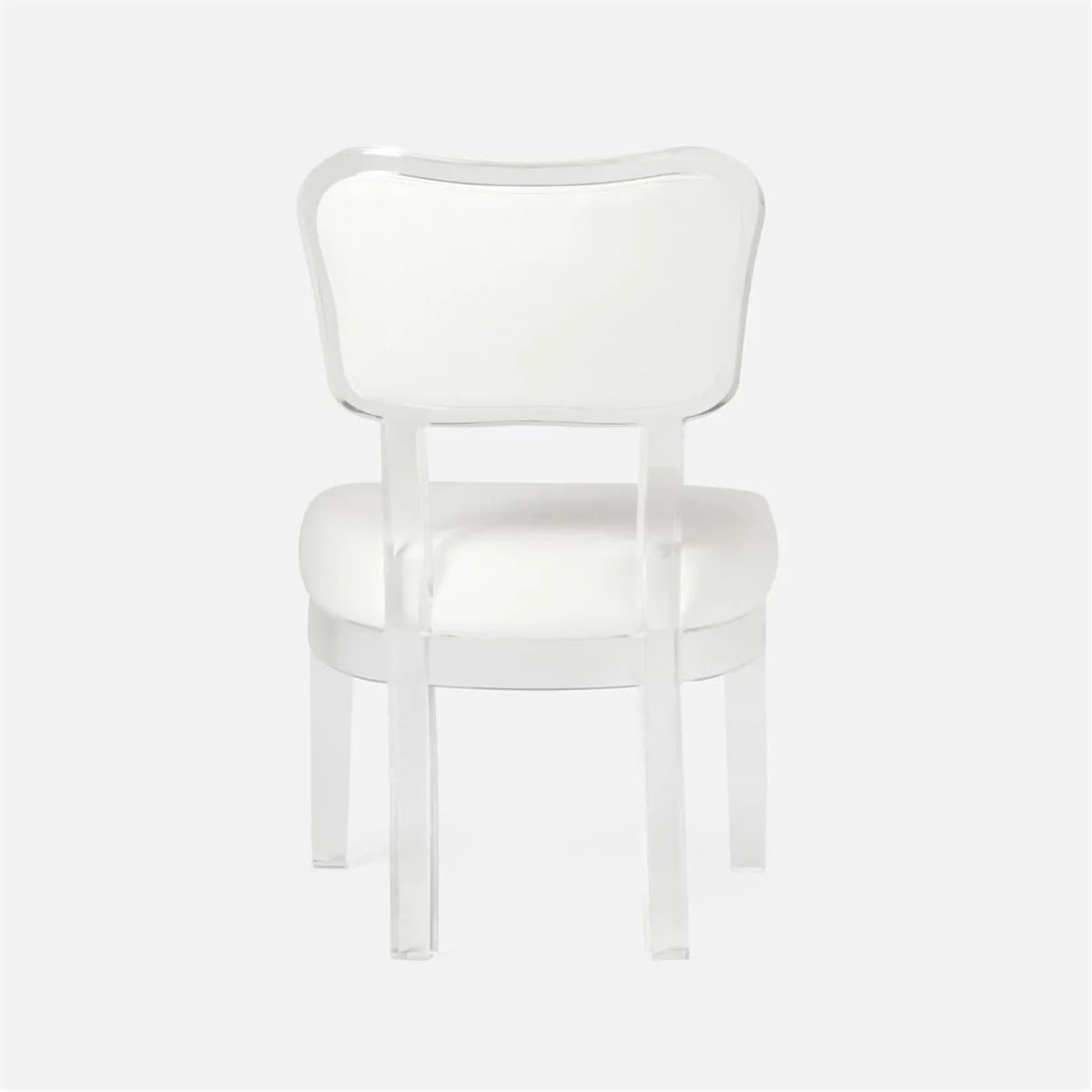 Made Goods Aaliyah Curved Acrylic Dining Chair in Alsek Fabric