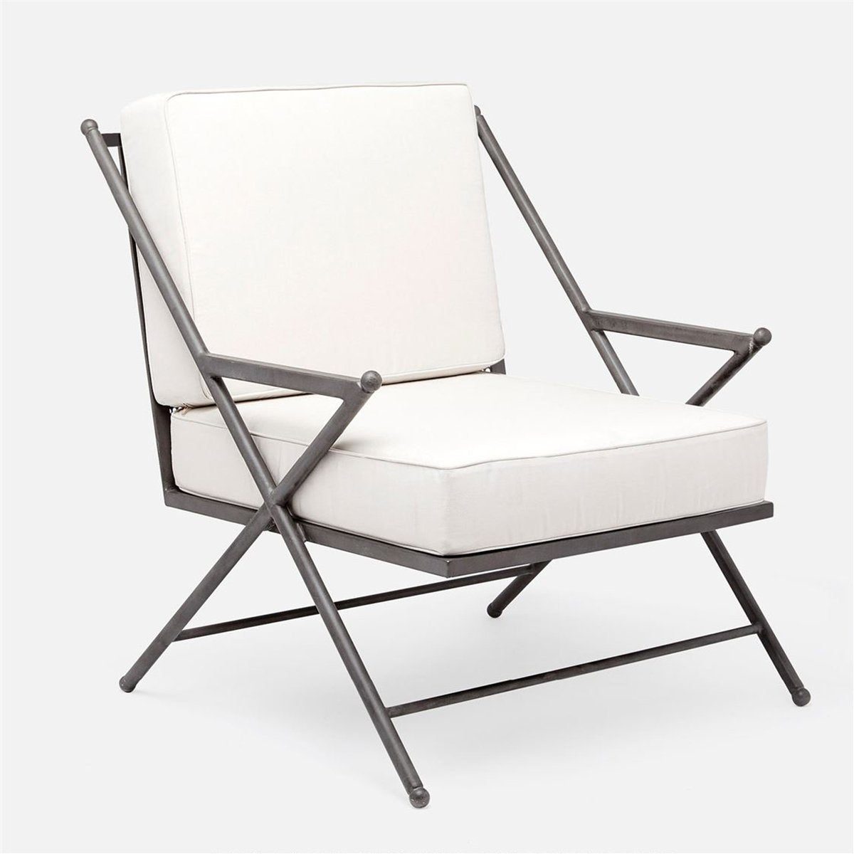 Made Goods Balta Metal XL Outdoor Lounge Chair, Volta Fabric