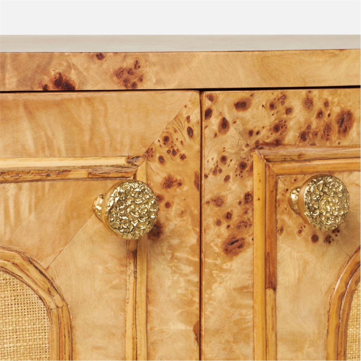 Made Goods Beaumont 60&quot; Burl Buffet with Raffia Panels