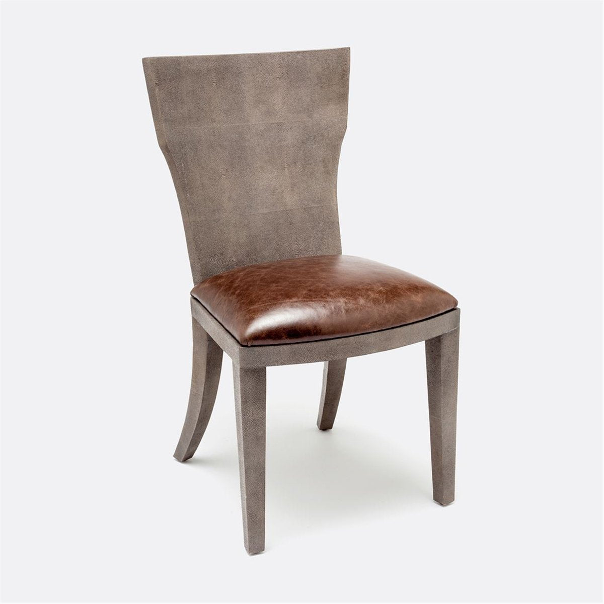 Made Goods Blair Vintage Faux Shagreen Chair in Rhone Leather