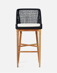 Made Goods Chadwick Woven Rope Outdoor Bar Stool in Alsek Fabric