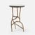 Made Goods Genevier Brass Tripod Base Side Table in Faux Shagreen