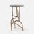 Made Goods Genevier Brass Tripod Base Side Table in Striped Marble