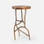 Made Goods Genevier Brass Tripod Base Side Table in Banana Bark