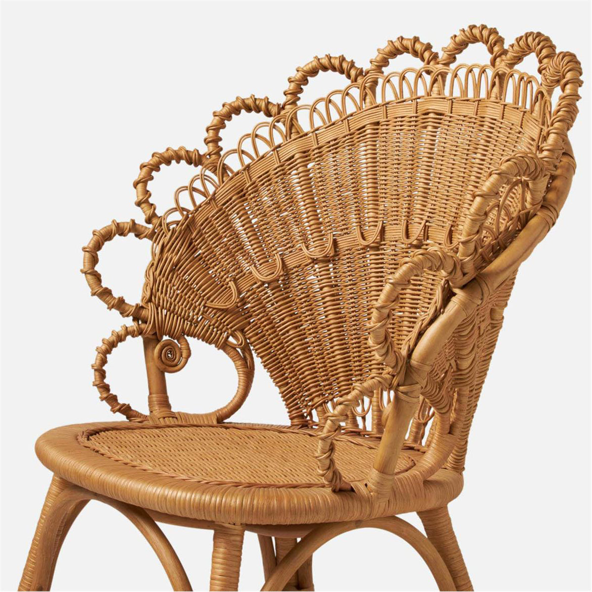 Made Goods Gretel Peacock Style Rattan Dining Chair