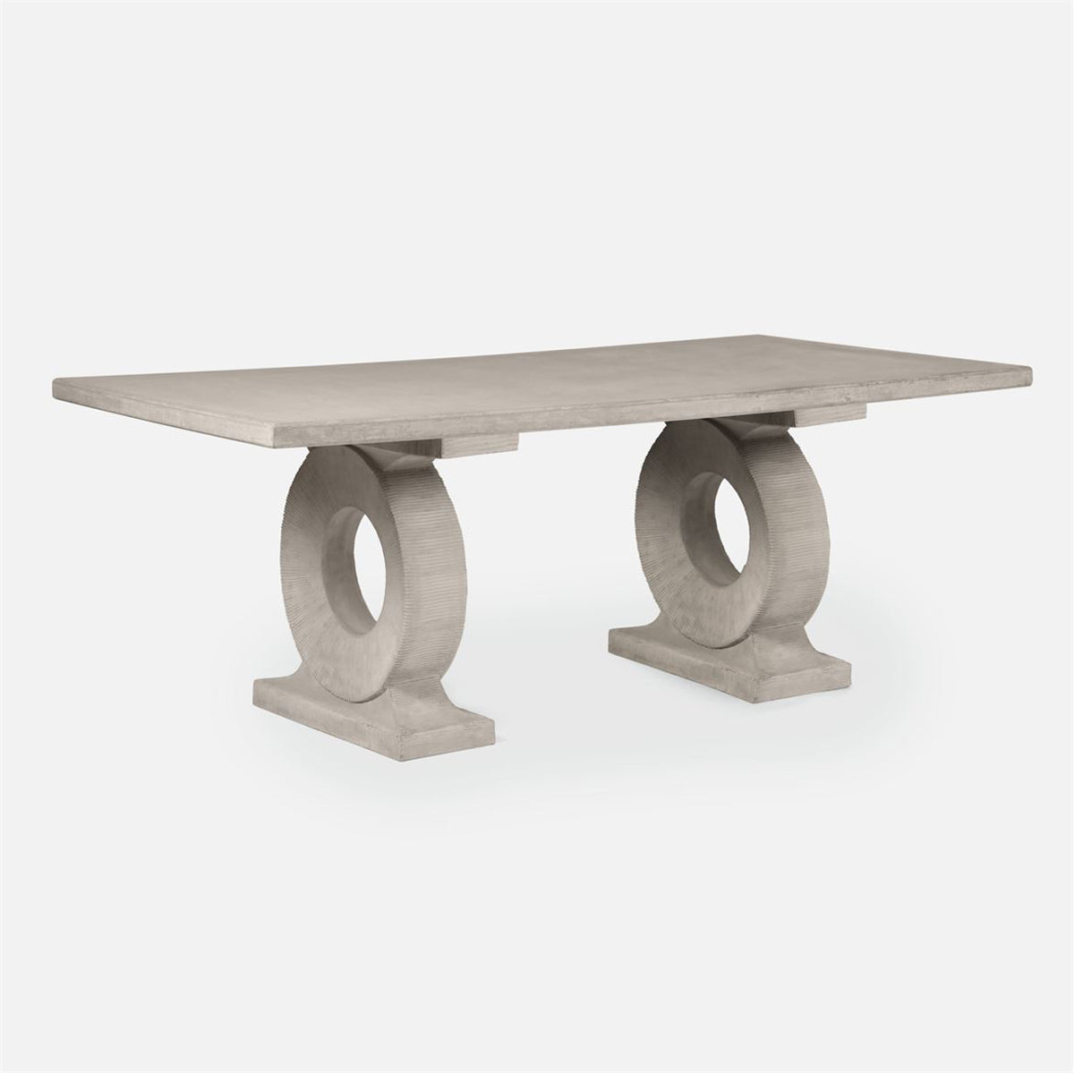 Made Goods Grier Keyhole Base Concrete Outdoor Dining Table