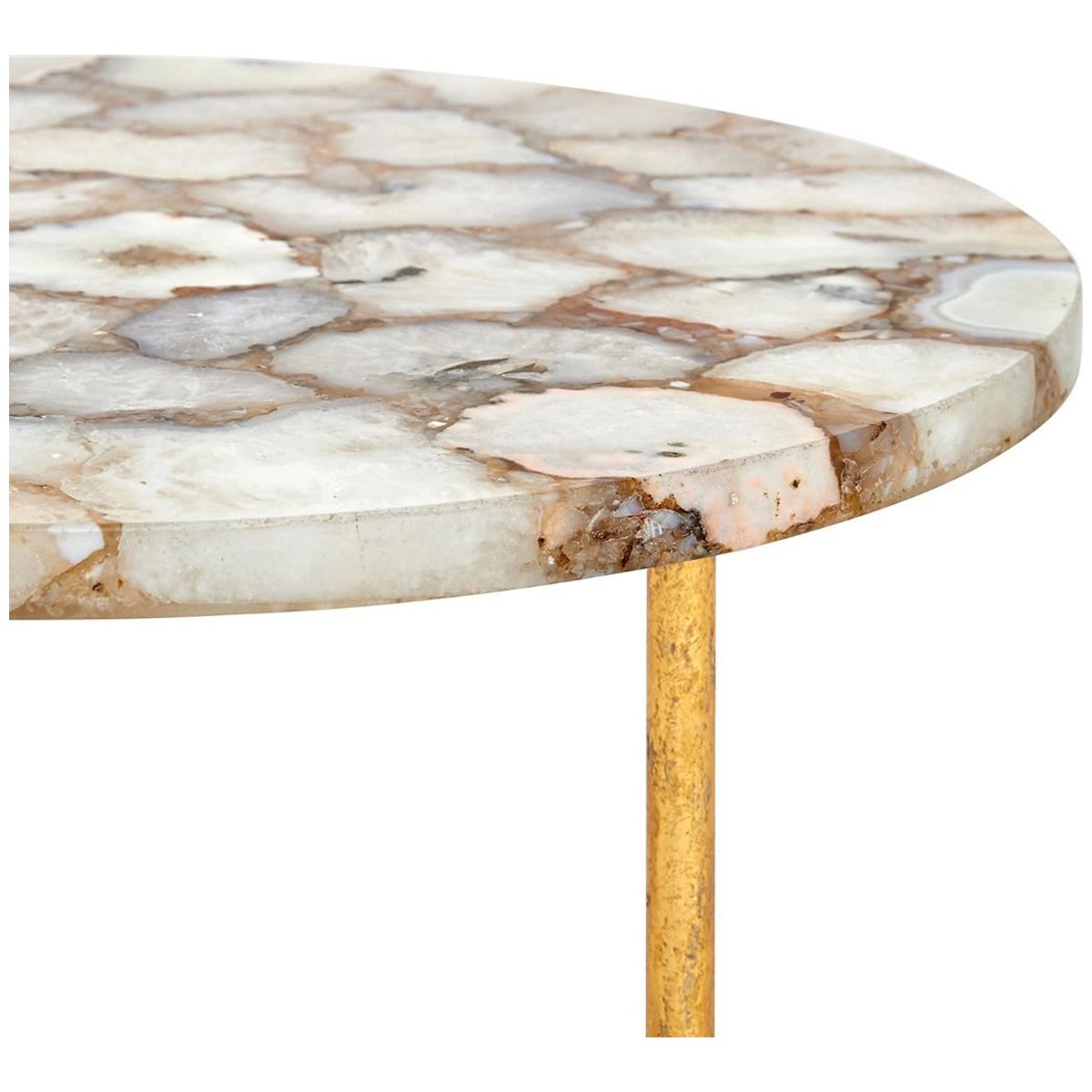 Villa &amp; House Jenay Side Table - Gold Leafed Stand