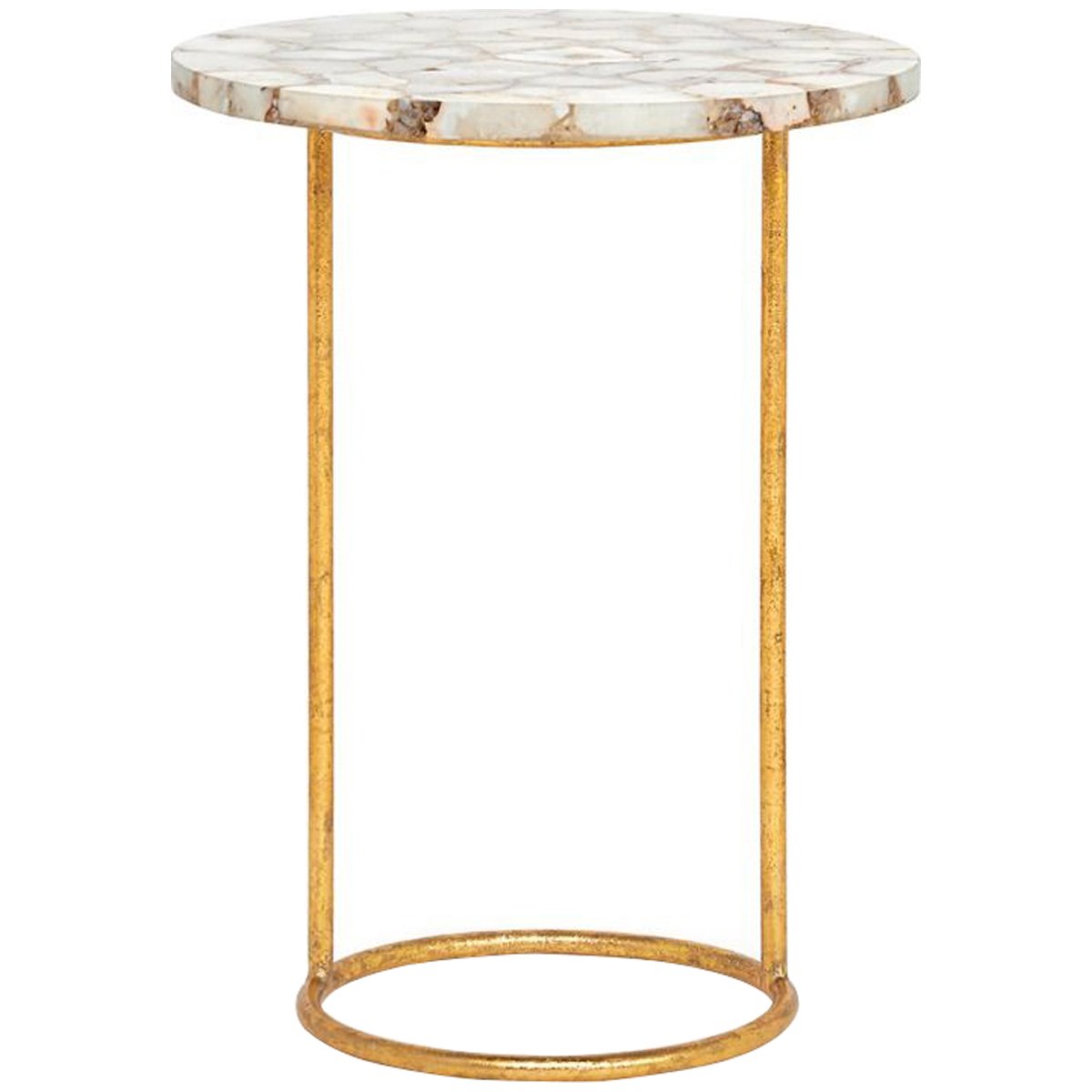 Villa &amp; House Jenay Side Table - Gold Leafed Stand