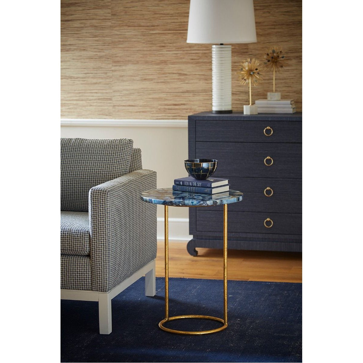 Villa &amp; House Jenay Side Table - Gold Leafed Stand