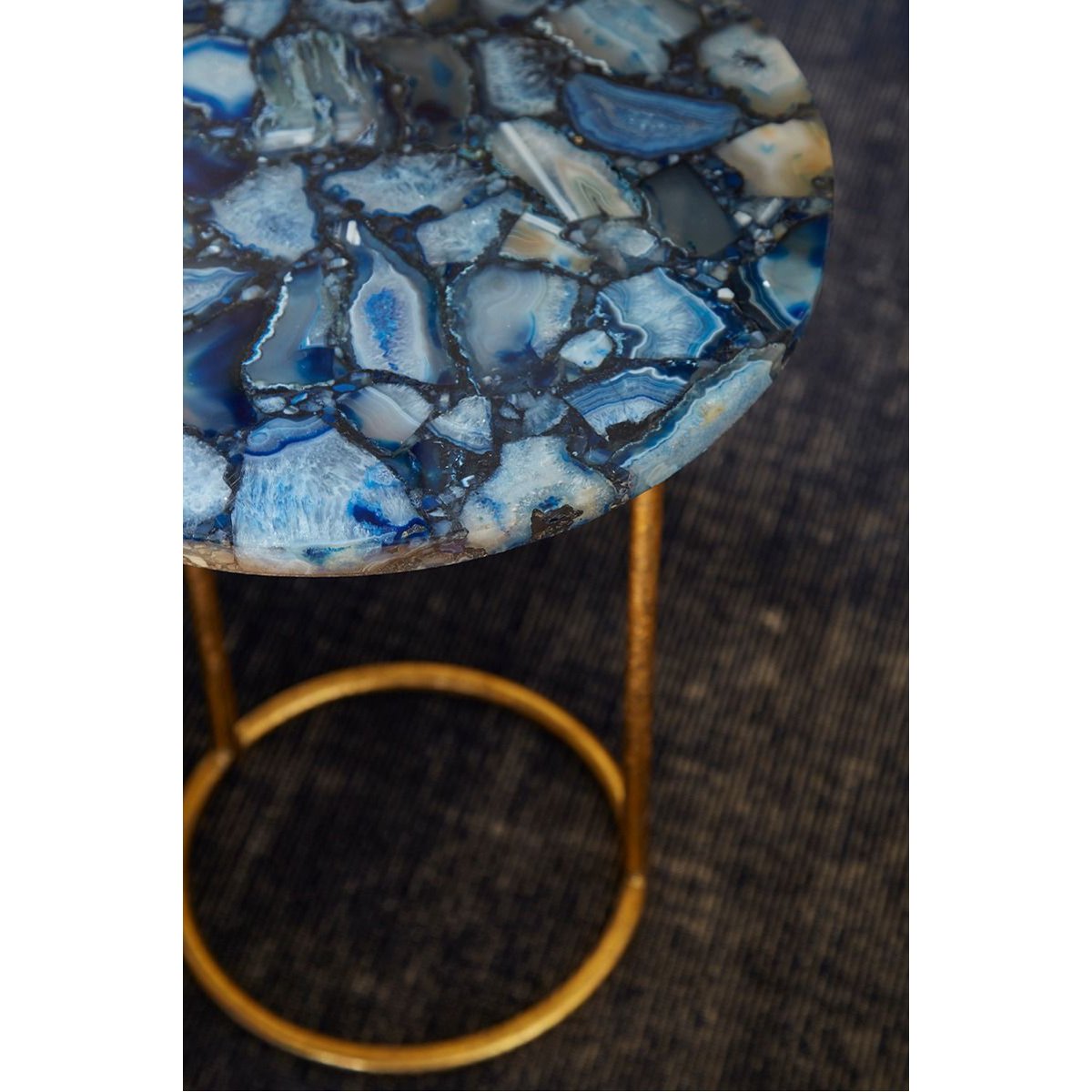 Villa &amp; House Jenay Side Table - Gold Leafed Stand