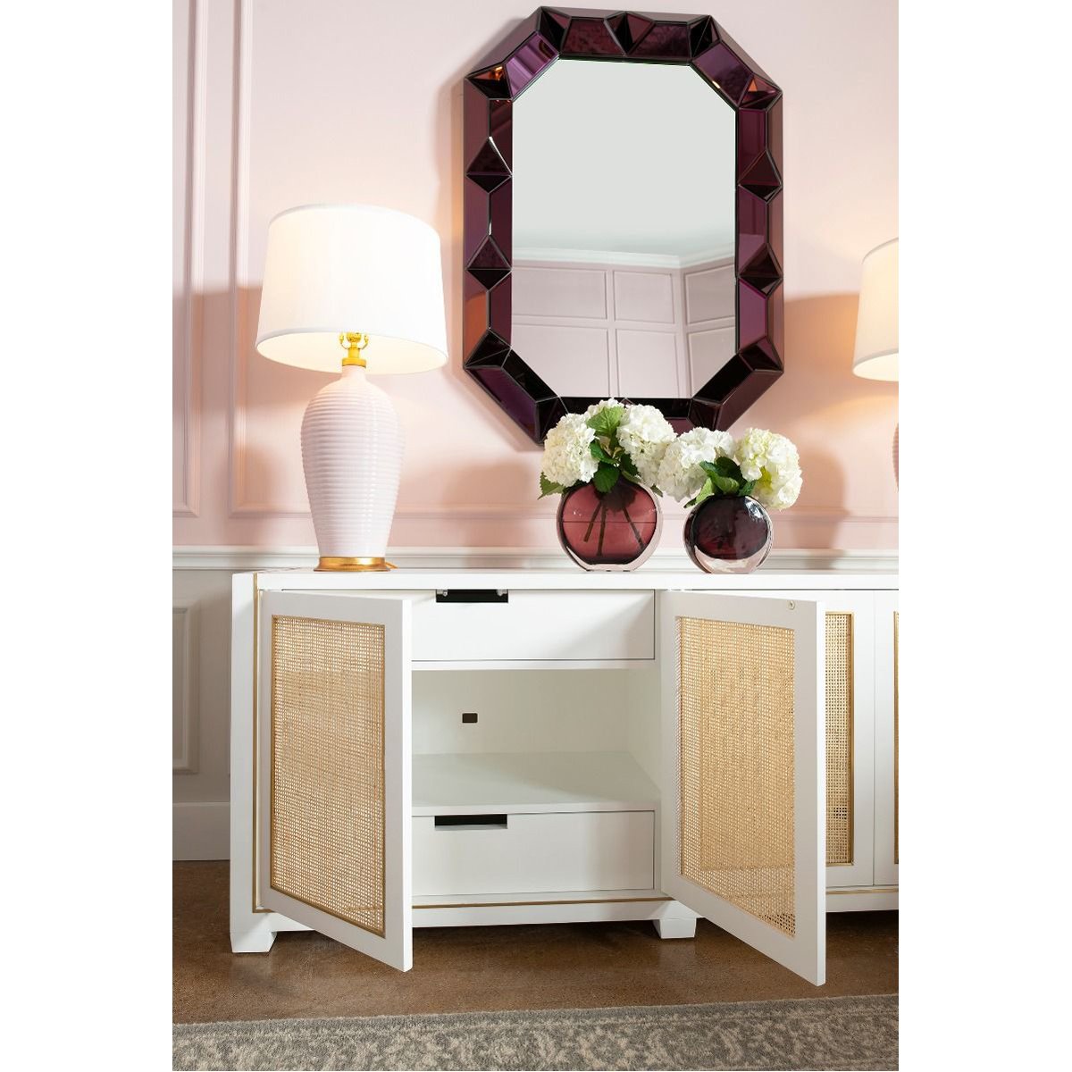 Villa &amp; House Karen 4-Door Cabinet - White