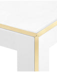 Villa & House Lauren Side Table - Brass Accents