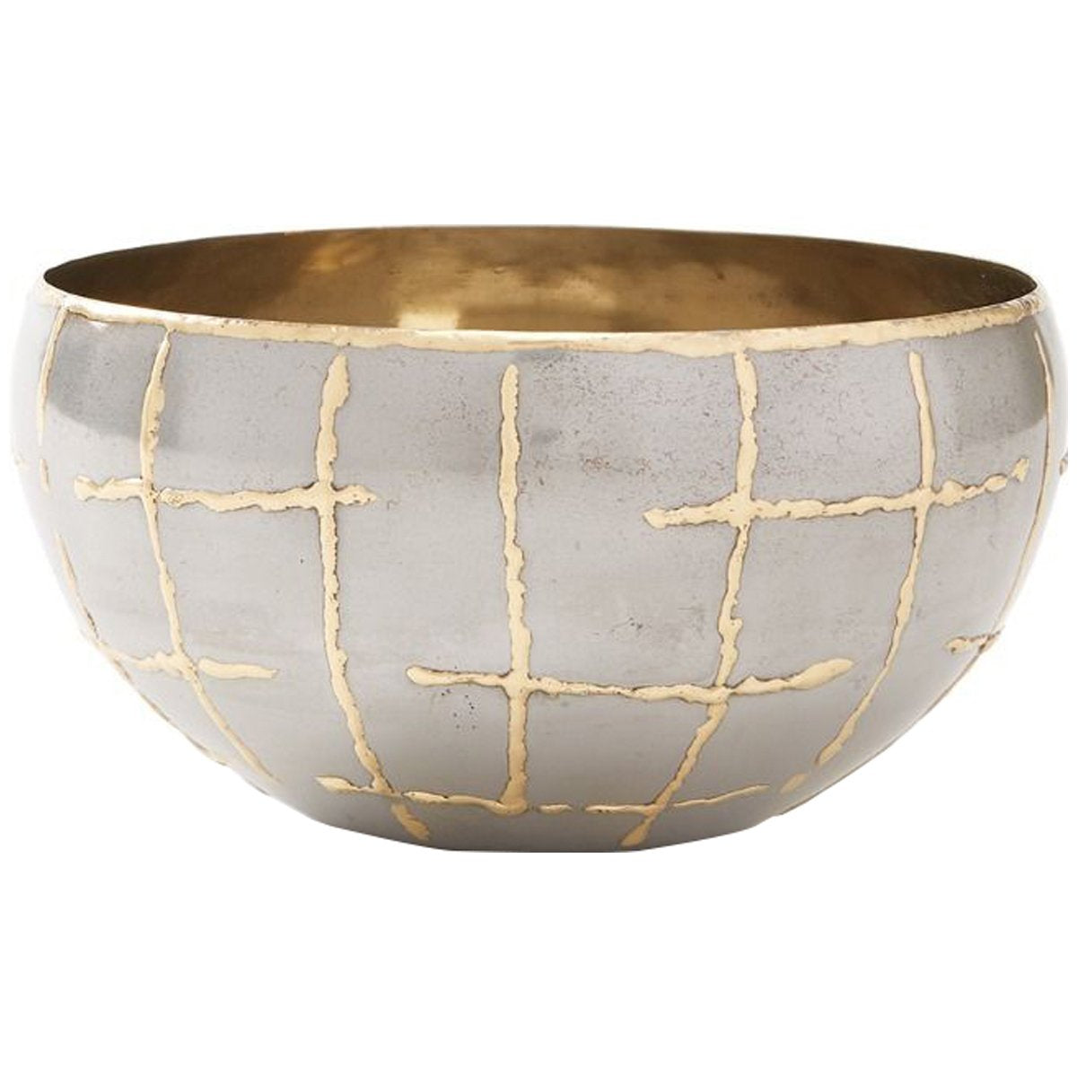 Villa &amp; House Loom Medium Bowl - Brass Accents