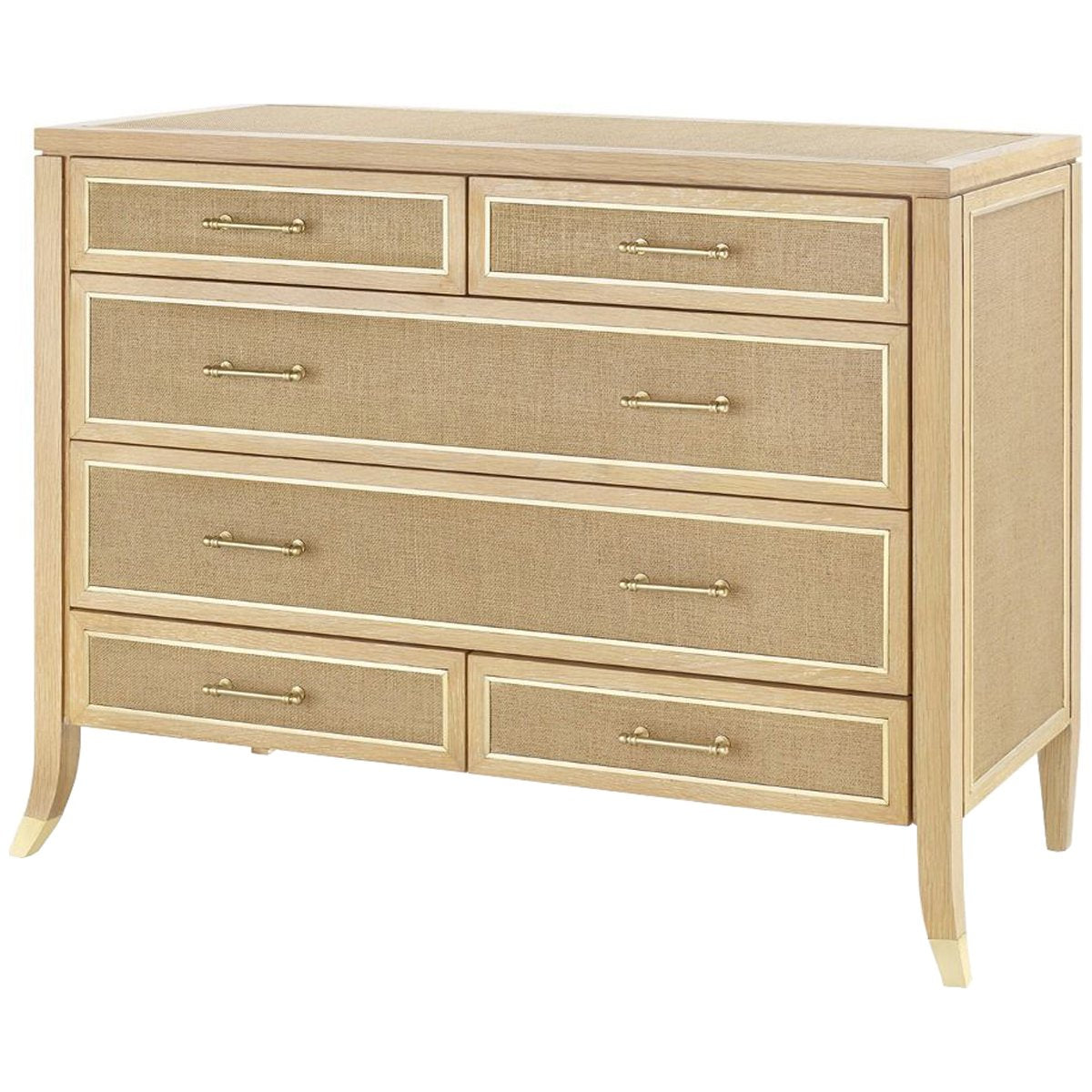 Villa &amp; House Paulina Large 6-Drawer Chest - Natural