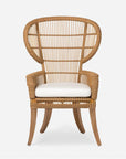 Made Goods Aurora Woven Wingback Outdoor Dining Chair in Clyde Fabric