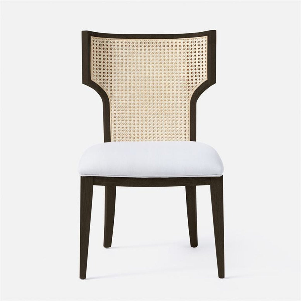 Made Goods Carleen Wingback Cane Dining Chair in Nile Fabric