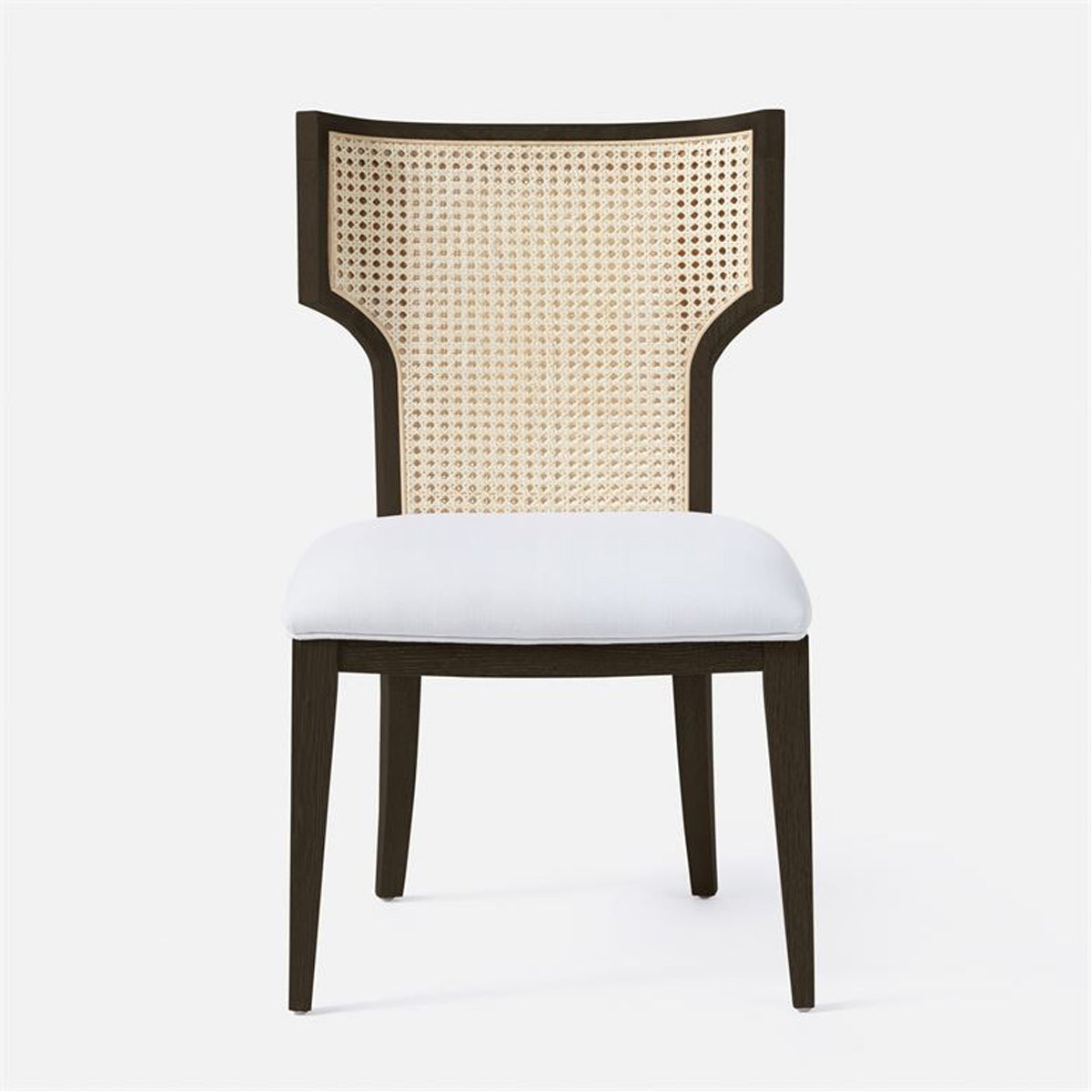 Made Goods Carleen Wingback Cane Dining Chair in Arno Fabric