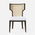 Made Goods Carleen Wingback Cane Dining Chair in Arno Fabric