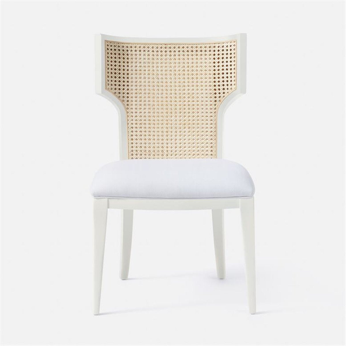 Made Goods Carleen Wingback Cane Dining Chair in Kern Fabric