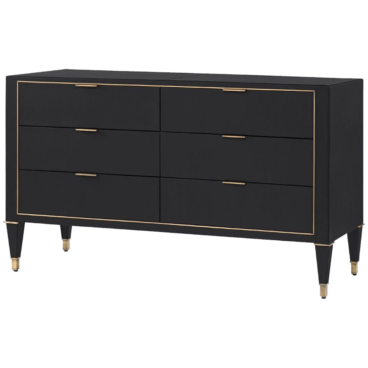 Villa &amp; House Hunter Extra Large 6-Drawer Dresser - Black