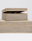 Made Goods Cooper Realistic Faux Shagreen Box, 2-Piece Set