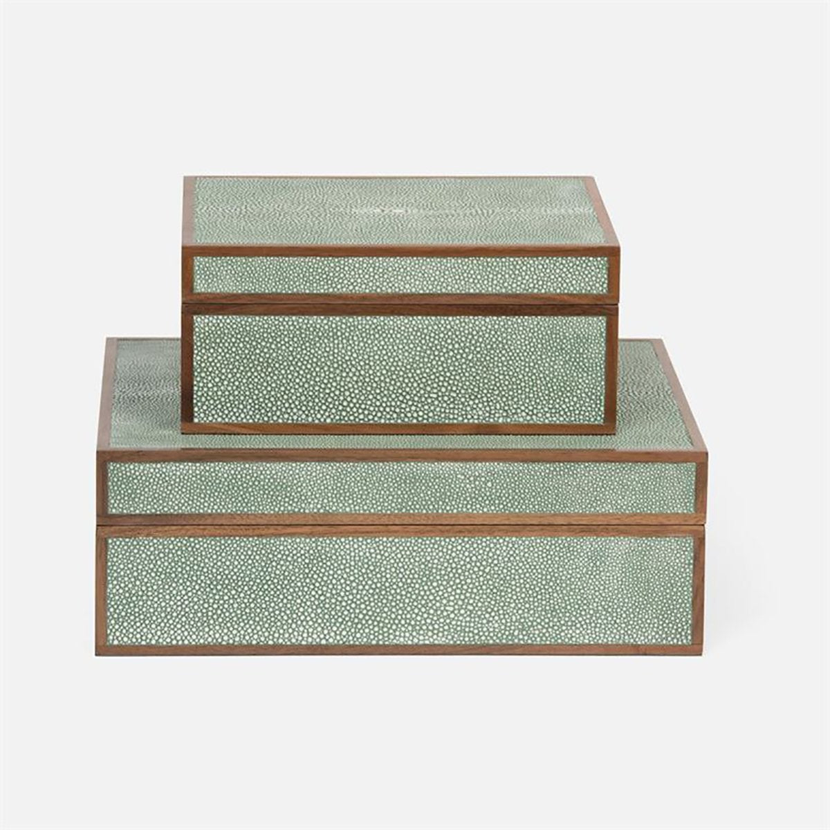 Made Goods Cooper Realistic Faux Shagreen Box, 2-Piece Set