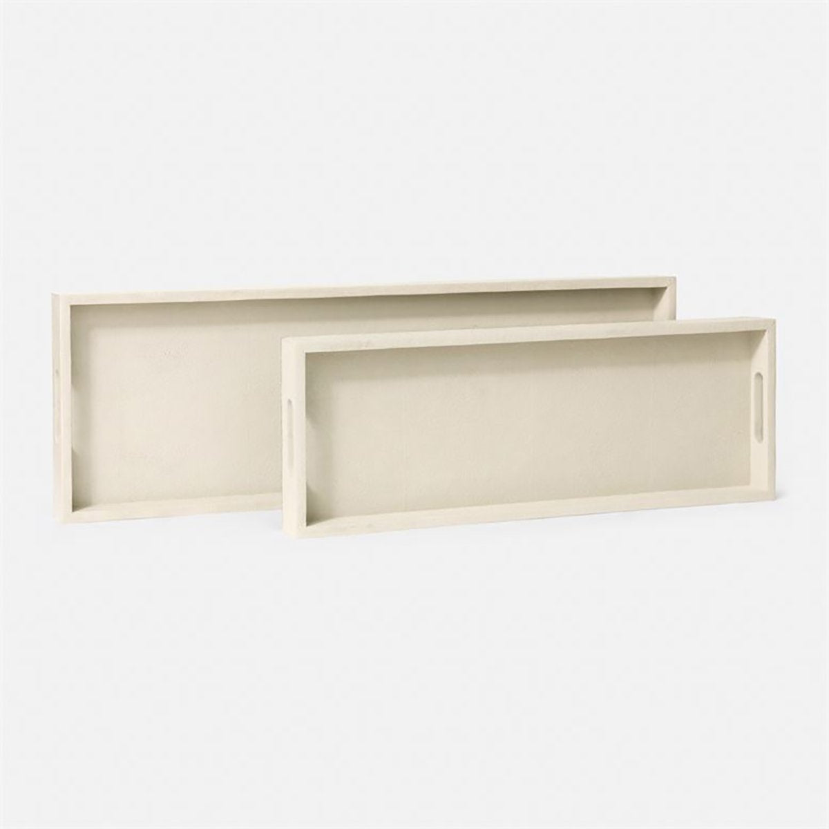 Made Goods Emery Vintage Faux Shagreen Console Tray, 2-Piece Set