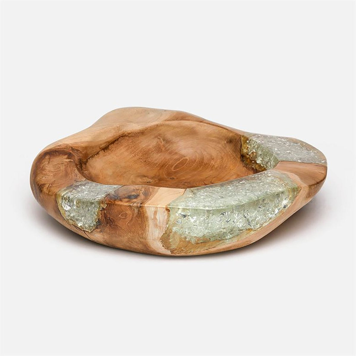 Made Goods Kyla Glass Resin Teak Bowl, Set of 2