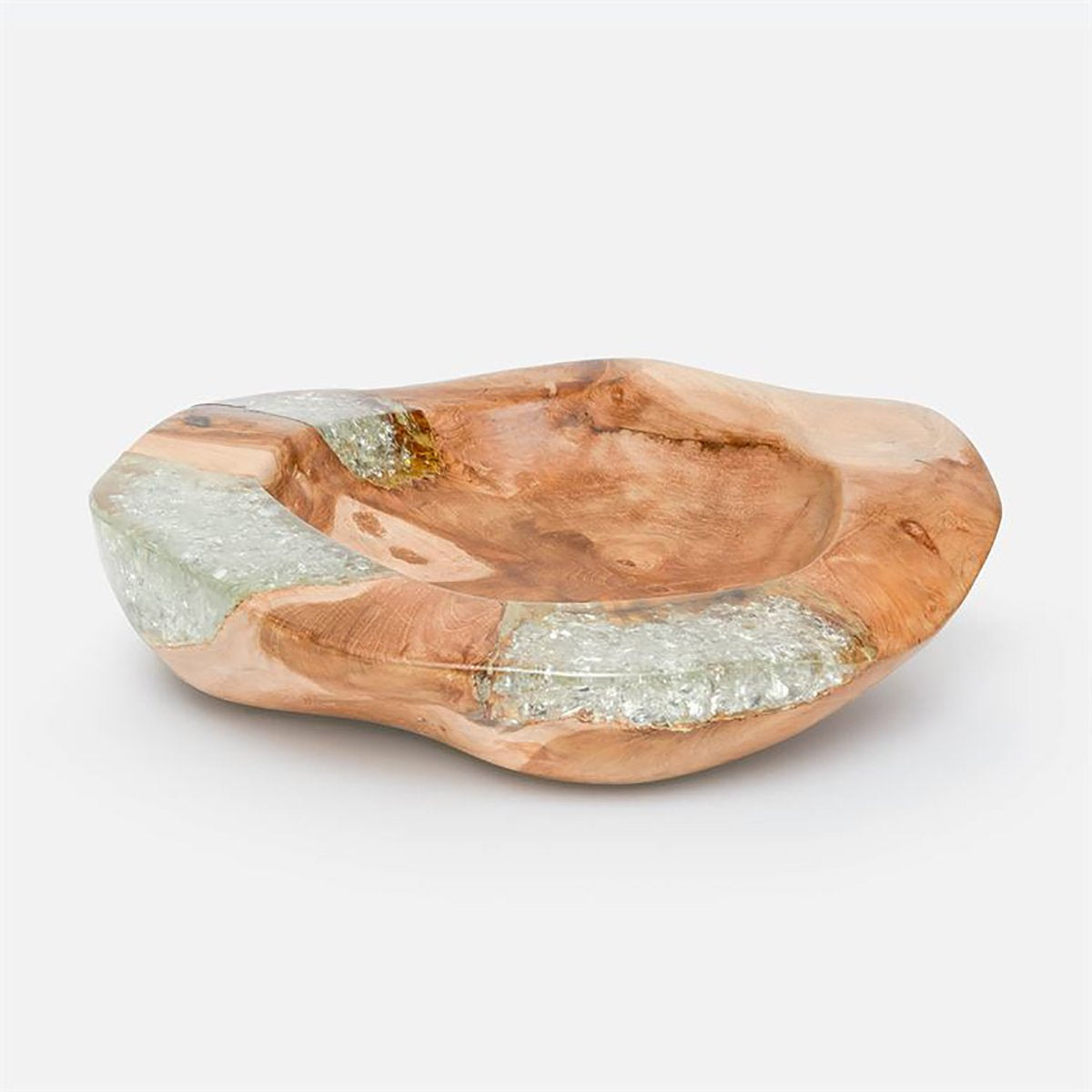 Made Goods Kyla Glass Resin Teak Bowl, Set of 2