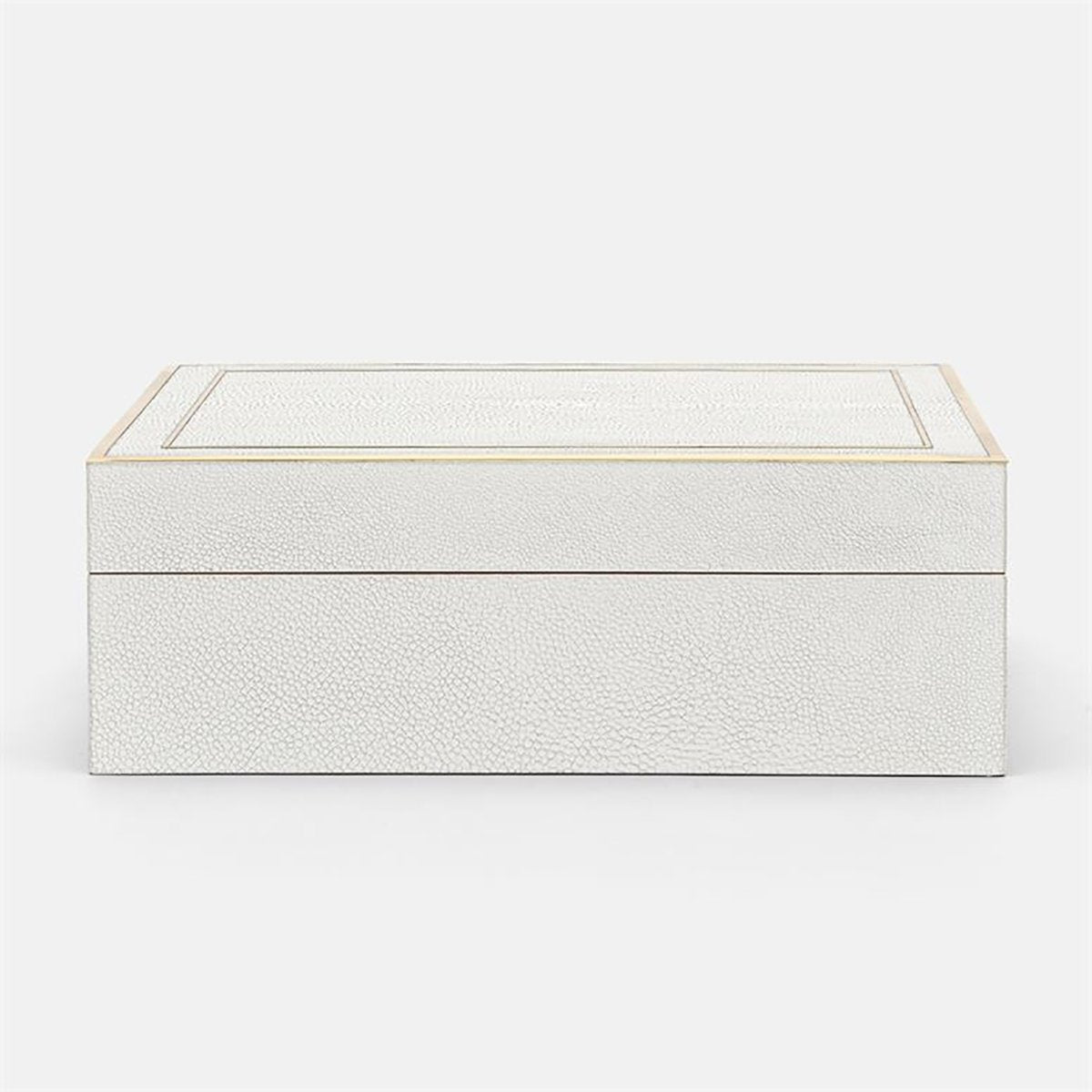 Made Goods Mateus Realistic Faux Shagreen Brass Box