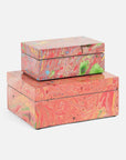 Made Goods Noelle Lacquered Resin Box, 2-Piece Set