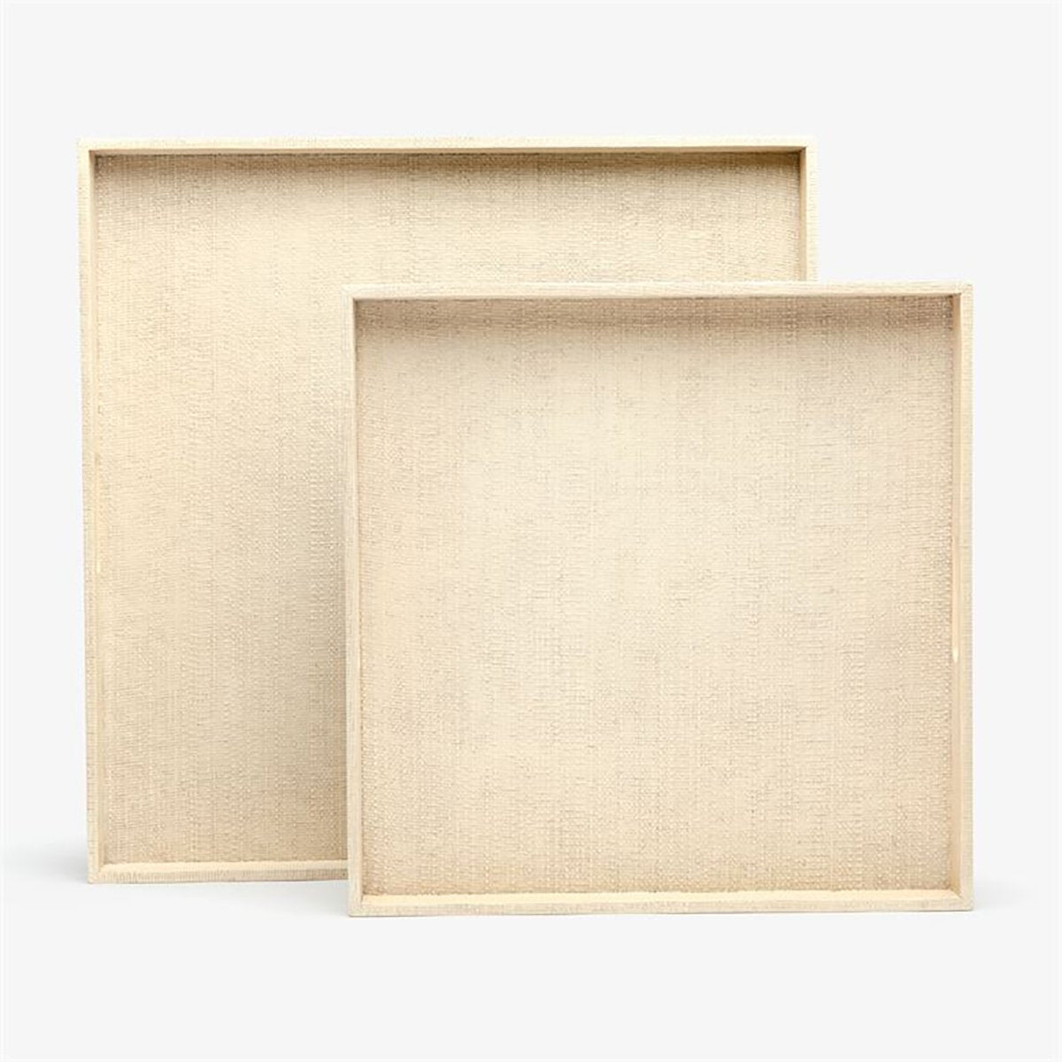 Made Goods Sutton XL Square Faux Raffia Tray, 2-Piece Set