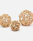 Made Goods Takeda Driftwood Weave Ball, 3-Piece Set