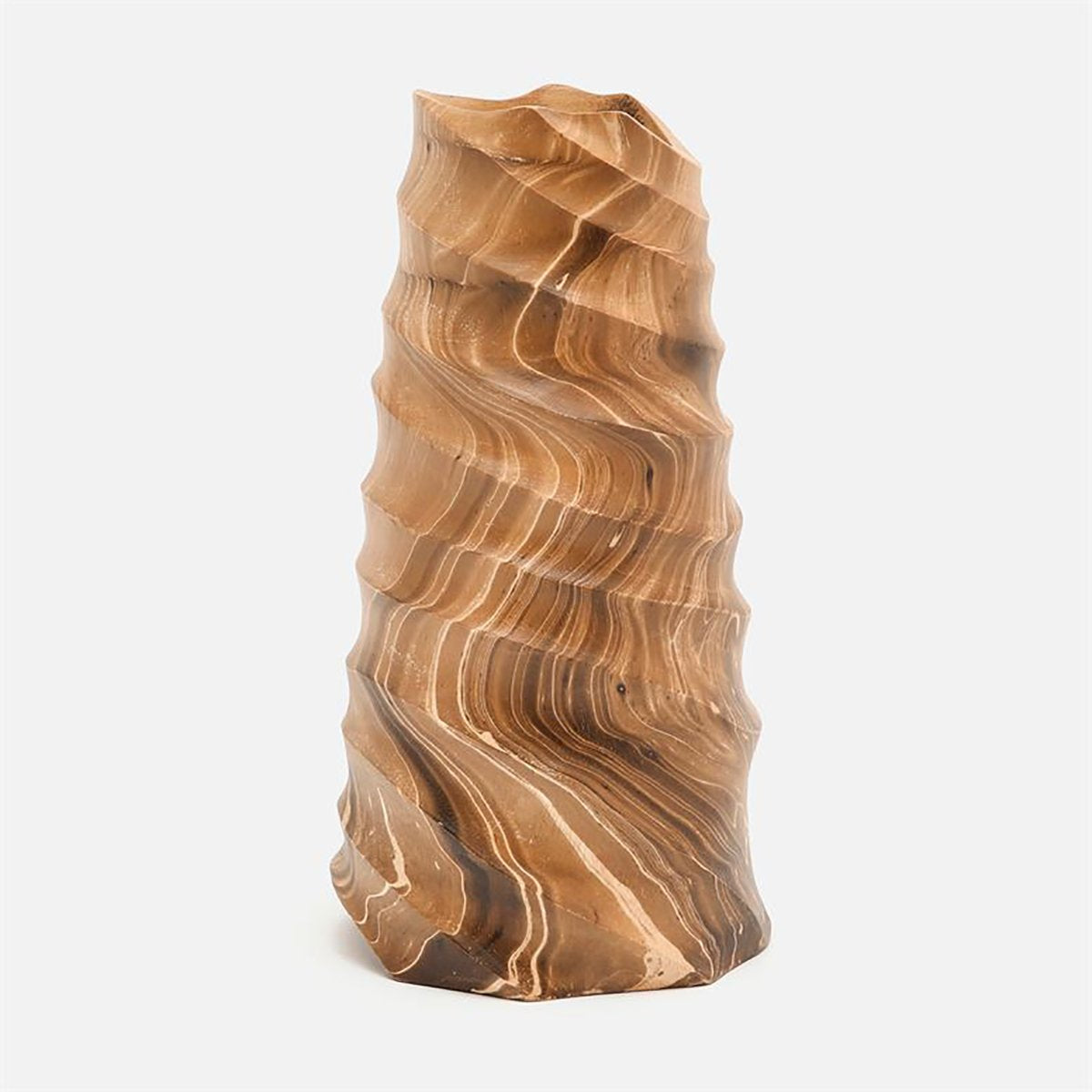 Made Goods Wevers Tapered Mango Wood Vase, Set of 2