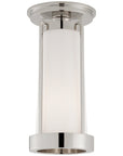 Visual Comfort Calix Tall Flush Mount, White Glass